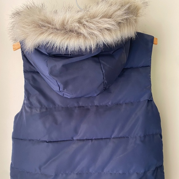 Gap Fur-trim Puffer Insulate Vest Sz XS - Picture 2 of 4
